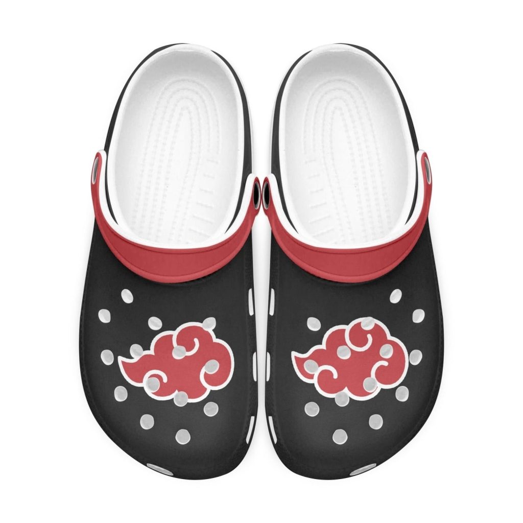 akatsuki naruto single cloud custom clogs 2ti1o - Naruto Shoes