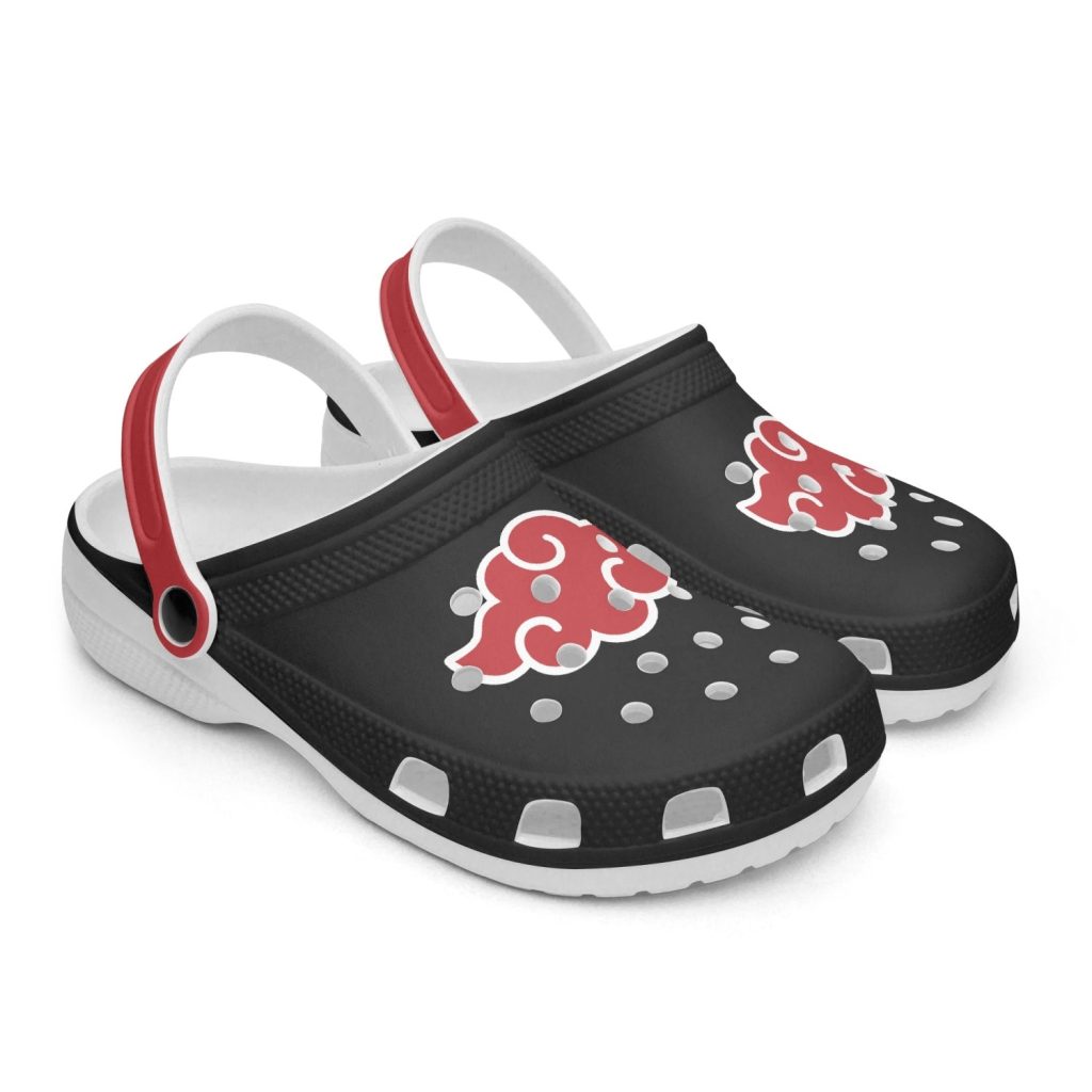akatsuki naruto single cloud custom clogs i3s9r - Naruto Shoes