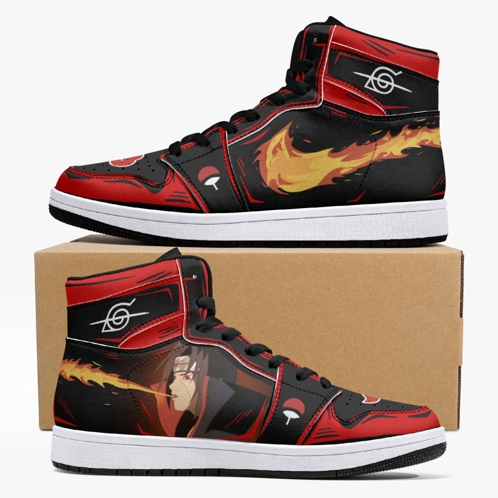 itachi uchiha fireball akatsuki j force shoes - Naruto Shoes