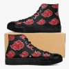 naruto akatsuki premium all black high top canvas shoes - Naruto Shoes