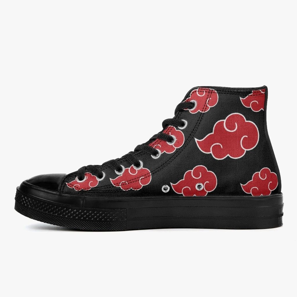 naruto akatsuki premium all black high top canvas shoes 4 - Naruto Shoes