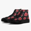 naruto akatsuki premium all black high top canvas shoes 6 - Naruto Shoes